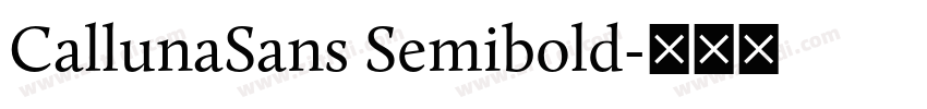 CallunaSans Semibold字体转换